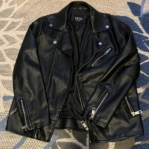 Boohoo man faux leather jacket